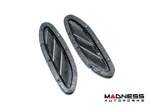 Alfa Romeo Giulia Hood Vent Trim Kit - Carbon Fiber - Quadrifoglio 